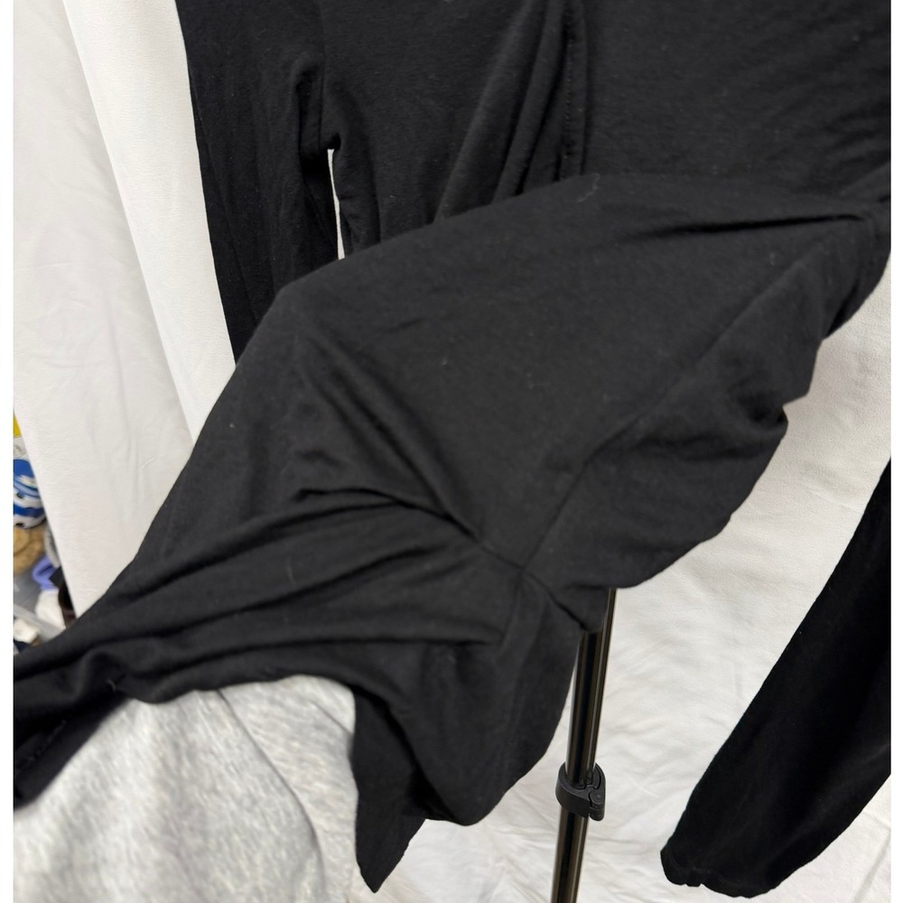 Helmut Lang Women's Black Scala Asymmetrical Long Sleeve Cold Shoulder Top XXS - Picture 5 of 7